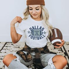 Vintage Dallas Football Gameday Sweatshirt | Dallas Football Season Women's Clothing | Cute Dallas Apparel | Texas Cowboys Football Fans Gameday Sweatshirt, Dallas Cowboys Sweatshirt, Vintage Dallas Cowboys, Texas Cowboys, Texas Style, Clothing Cute, Football Season