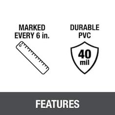 four different types of markers with the words, marked every 6 in and 40 mill