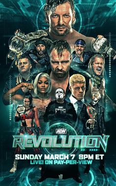 the poster for wwe's revolution, which features wrestlers from all over the world