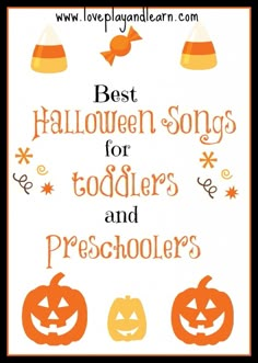 the best halloween songs for toddlers and preschoolers by various children's books