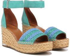 Women's Franco Sarto Clemens Raffia Espadrille Wedge Heel Sandals | Zappos.com Grad Shoes, Bar Detail, Women's Espadrilles, Strappy Wedges, Silver Bar, Dream Style, Espadrille Wedge, Wedge Heel Sandals, Franco Sarto Shoes