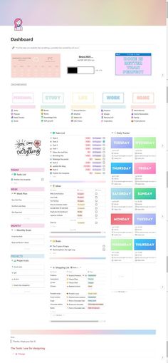 Digital Dashboard to Conquer Your To-Do List Youtube Planner Notion Template, Pretty Notion Templates, Notion Gtd Template, Aesthetic Notion Template Link, Notion Dashboard Template Free, Pretty Notion, Clickup Templates, Notion Life Dashboard, Notion Template For Work