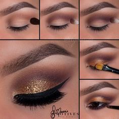 Brown Smokey Eye Tutorial, Smokey Eyes Tutorial, Make Up Mata, Eyeliner Tips, Mekap Mata, Prom Eye Makeup, Sugar Skull Makeup, Smokey Eye Tutorial, Smokey Eye For Brown Eyes