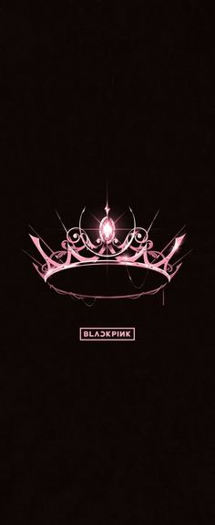 a pink tiara on a black background with the word princess written in white across it