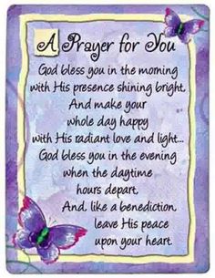 a prayer for you with purple butterflies