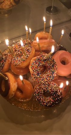 donuts birthday cake candles sweet16 sprinkles krispykreme Donuts, Art