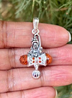 925 Silver + 5 Mukhi RUDRAKSHA Panchmukhi Rudraksh 5 Face Rudraksham Locket, Lord Shivas Pendant, Yoga Prayer Healing, Health by ArtisanCraftedJewelz on Etsy