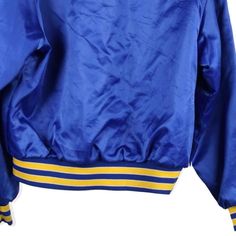 Description:Vintage blue Swingster varsity jacket, fits x-large.GENDER: mens CONDITION: good - mark on front.STYLE: varsity jacketERA: 1990sCOLOUR: blueFABRIC: polyester Varsity Jacket Fits, Jacket Fits, Varsity Jacket, Blue