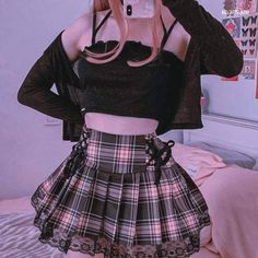 Pink Egirl Fashion, Pink Egirl, Ropa Dark, Casual Kawaii, Egirl Fashion, Alt Outfits, Looks Street Style