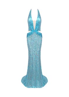 The ALISHA Sequined Maxi Dress is a stunning evening dress crafted with a plunging neck and a halter design. Its floor length, mermaid hem and backless feature ensures a dramatic and alluring look. With shimmering sequins in a beautiful sky blue, this dress is perfect for any special occasion. Fabric: Non-Stretch Material: Polyester Fiber *Actual color may vary slightly due to photo lighting and display screen color differences. Screen Color, Plunging Neck, Dress Crafts, Photo Lighting, Beautiful Sky, Maxi Dress Blue, Display Screen, Evening Dress, Sky Blue