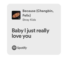 the baby just really love you message from spotify