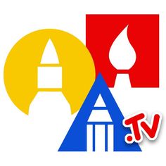 the logo for tv with an image of a rocket ship and a fire extinguisher