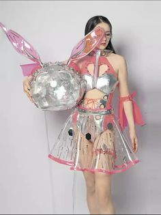 Space Like Outfits, Planet Her Outfits, Bubblegum Punk Fashion, 2000s Space Aesthetic, Cosmic Outfit Ideas, Y2k Doll Aesthetic, Astropunk Aesthetic, Cyberpop Outfit