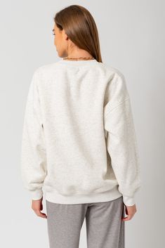 DETAILS: ♡ 68% Polyester & 32% Cotton ♡ Model is wearing a size Small Sporty Sweater With Ribbed Waistband, Club Sweatshirts, Lifestyle Clothing, Social Club, Embroidered Sweatshirts, Pickleball, Good Vibes, Women Empowerment, Clothing Brand