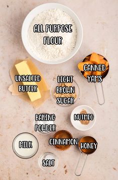 the ingredients to make this recipe include milk, butter, sugar, and other things