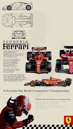 an advertisement for ferrari's new car