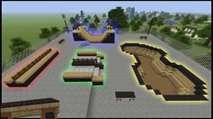 Minecraft Skate Park, Minecraft Park Ideas Design, Minecraft Playground Ideas, Playground Minecraft, Minecraft Theme Park, Minecraft Playground, Minecraft City Ideas, Park Minecraft, Minecraft Park