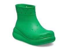 Crocs Crush Rain Boot - Shoes : Grass Green : Keep going in the stormy rainwaters by wearing Crocs Crush Rain Boot. Thermoplastic (EVA) upper, lining, midsole, and outsole. Croslite material construction makes it incredibly light comfortable. Customizable with Jibbitz charms. Waterproof construction. Iconic Crocs Comfort. Flexible, 360-degree comfort. Pull-on style. Easy to wear shaft height. Round toe with wide toe-box. Ankle-high boots. Imported. Measurement: Heel height: 2.23, Venue height: 1 Crocs Boots, Clog Boots, High Ankle Boots, Hot Shoes, Sneaker Collection, Rain Boots, Heel Height, Shoe Boots, Fashion Inspo