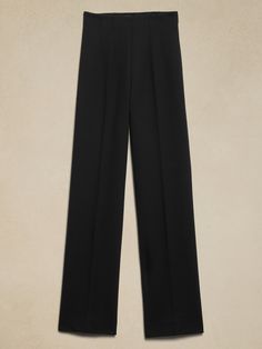 Ponte Straight Pant | Banana Republic Factory Elegant 4-way Stretch Ankle-length Dress Pants, Elegant Ankle-length Dress Pants With 4-way Stretch, Elegant Ankle-length 4-way Stretch Dress Pants, Versatile Stretch Dress Pants For Formal Occasions, Tailored Versatile Formal Dress Pants, Chic 4-way Stretch Dress Pants For Work, Chic 4-way Stretch Dress Pants For Office, Classic Wide-leg Pantsuit, Versatile Formal Dress Pants