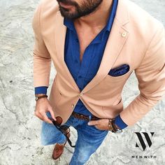 MenWith - The fastest growing Instagram accounts about mens fashion. Shop the featured styles on our web platform! ⬇️ Terno Slim Fit, Terno Slim, Stil Masculin, Mens Fashion Blazer, Tan Blazer, Tan Jacket, Stil Inspiration, Mens Fashion Classy, Herren Outfit