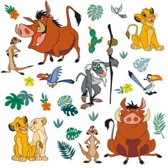 the lion king and other disney characters