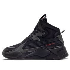 RS-X Midtop 'Binary Code - Black' Black 369820-02 Black Puma Logo Sneakers For Gym, Black Puma Sneakers For Gym, Black Breathable High-top Sneakers Athleisure, Breathable Black High-top Sneakers Athleisure Style, Black Breathable High-top Sneakers For Athleisure, Athleisure Black Breathable High-top Sneakers, Black Athletic Fit Basketball Shoes For Streetwear, Black Basketball Shoes With Boost Midsole, Black Basketball Shoes With Boost Midsole For Gym