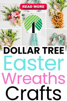 Dollar Tree Easter Wreaths Crafts. Read Now to get inspired! #diycraftideas #diybeautyonpurpose #craft #crafts #crafting #hacks #creative #creativity #easy #easter  #eastercrafting #wreath #wreathmaking #wreaths