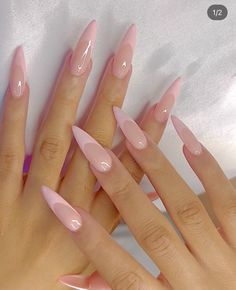 Pink French Tips, Pink Tips, Wow Nails, Pink French, Classy Acrylic Nails, French Tips