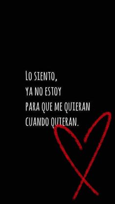 the words in spanish are written on a black background with a red heart and an arrow