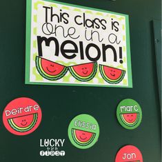 this class is one in a melon bulletin board