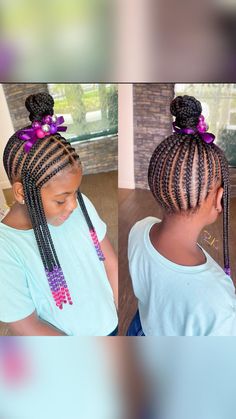 Pretty Natural Hairstyles, Toddler Cornrow Styles, Kids Hairstyles Girls Black, Kiddie Hairstyles, Knot Hairstyles