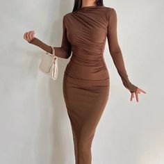 Mqtime Spring O-Neck Slim Bodycon Solid Maxi Dress 2024 Lady Simple Sexy Tight Party Dresses Women Elegant Full Sleeve Folds Long Dress Sleeve Size Bust Size (cm) Waist Size (cm) Length (cm) Hip (cm) S - - - - - M - - - - - L - - - - - XL - - - - - XXL - - - - - "Size measured by ourselves, sometimes has some errors, but always within 3cm." “If you have any questions about the size, please contact me” Sleeve Folds, Party Dresses Women, Solid Maxi Dress, Dress Women Elegant, Dress 2024, Dresses Women, Party Dresses For Women, Waist Size, Full Sleeve