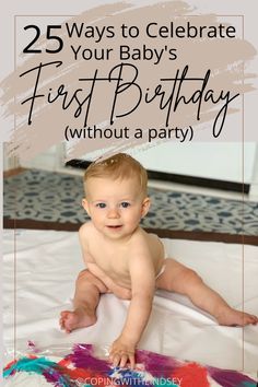 25 ways to celebrate a first birthday without a party First Birthday Small Party, 1st Birthday Small Party Ideas, Lowkey First Birthday, Minimalist 1 Year Birthday, First Bday Picture Ideas, One Year Old Birthday Craft, First Birthday Celebration Ideas At Home, Small 1 Year Birthday Party