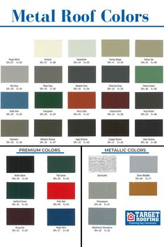 the color chart for metal roof colors