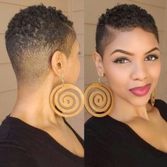 10 Transitioning Hair Tips to Finally Grow Out the Relaxer Shaved Natural Hair, Long Hairstyle Ideas, Women Haircut, Natural Hair Haircuts, Short Hair Styles African American, Short Natural Haircuts, Short Hair Designs, Black Hair Short Cuts, Short Shaved Hairstyles