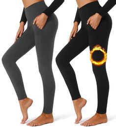 PRICES MAY VARY. 92% Polyester, 8% Spandex Imported 🔥【FLEECE LINED YOGA PANTS】Our women's fleece lined thermal leggings feature super soft fleece inside to keep warm when temperature drops.Whether you are hitting the gym or lounging at home, breathable and moisture-wicking fabric lift the sweat quickly to keep you comfortable. These are the great Fleece Leggings for Women that make great Christmas Gifts & Holiday Presents! 🔥【2 OUTER POCKETS】We have upgraded the crafting of pockets that can red Cheap Stretch Seamless Pants, Cheap Comfort Stretch Tights For Yoga, Cheap Winter Fleece Bottoms, Winter Yoga, Athleisure Brands, Fleece Lined Leggings, Womens Workout, Holiday Presents, Thermal Leggings