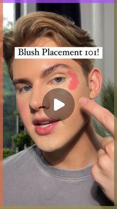 Blush Spots On Face, Blush On Eyes And Cheeks, Contour And Blush For Round Face, Blush Placement Heart Shaped Face, Blush Around Eyes, Contour And Blush Guide, High Blush Placement, Different Ways To Apply Blush, Where To Apply Blush And Highlighter