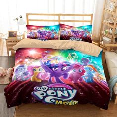 the pony movie bedding set is on display