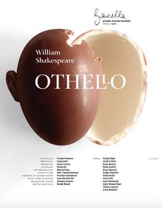 an advertisement for william shakespeare's othello, which is featured in the magazine