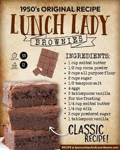 an advertisement for a brownie recipe with instructions on how to make it in the microwave