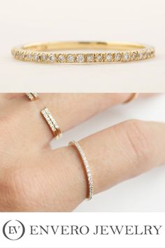 Band width is 1.2mm. Ethically sourced white diamond, 0.12ctw, G color SI quality. Made of 100% recycled solid 14k gold, available to choose from 14k yellow gold, rose gold or white gold.