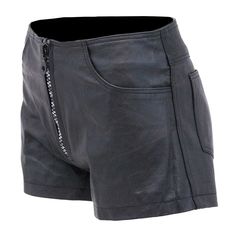 Black Leather Silver Zipper Shorts with Pant Pockets #SH1122K (XS-2X) High Waist Fitted Shorts With Zipper Closure, Fitted High Waist Shorts With Zipper Closure, Casual Bottoms With Side Zipper And Short Length, Casual Bottoms With Side Zipper Short Length, Casual Bottoms With Side Zipper In Short Length, Black Shorts With Zipper Closure, Black Zip Fly Shorts, Fitted Black Shorts With Zipper Closure, Casual High Waist Shorts With Side Zipper