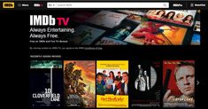 the imdb tv website is shown here