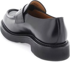 Step up your shoe game with these stylish and comfortable mocassins from Church's. Crafted in semi-gloss leather with a raised apron, these mocassins are perfect for any occasion, whether it's a casual day out or a more formal event. Leather interior for a luxurious feel Rubber sole for added comfort and durability | Church's Men's Lynton Mocassins Loafer in Black | Size 10 | EDC126FG000009SN Apron Design, Prada Designer, Apron Designs, Balenciaga Designer, Black 7, Shoe Game, Leather Interior, Step Up, Formal Event