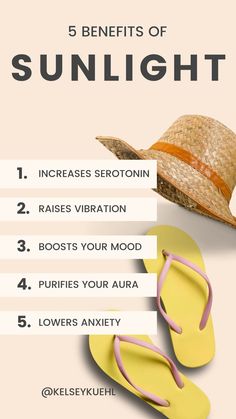 Sunshine Benefits, High Vibrational Foods, Benefits Of Sunlight, Sun Healing, Food For Mental Health, Dopamine Deficiency, Emily Aesthetic, Dopamine Diet, Serotonin Boosters