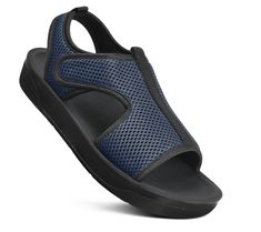 Stroll through sunny days in style with these snazzy sandals featuring an easygoing slingback design and contoured footbed. From Aerothotic. Sporty Sandals, Sporty Sandal, Hiking Sandals, Trending Sandals, Walking Sandals, Slingback Sandals, Round Toe Heels, Women Sandals, Sandals For Women