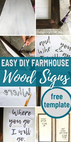 diy farmhouse wood signs that are easy to make