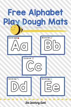 the free alphabet play dough mats for kids to practice their handwriting and spelling skills with