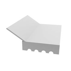 an image of a white plastic roofing sheet on a white background with clipping for text