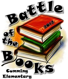 two books stacked on top of each other in front of the words battle of the books